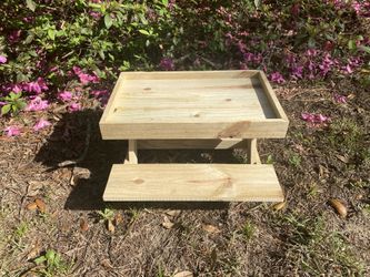 Handcrafted Chicken Feeder Picnic Table 
