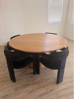 Dining table and chairs
