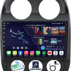 10" Car Stereo for Jeep Compass/Patriot 2010-2016, 4+64G, Wireless CarPlay & Android Auto