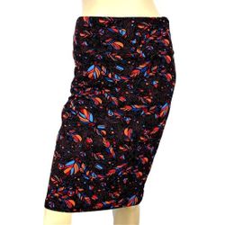 LuLaRoe Cassie Pencil Skirt feathers Womens Small