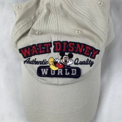 Vintage Walt Disney World Embroidered 1971 Mickey Mouse Adjust Adult Cap Hat