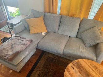 couch (used to belong to a famous playwright, currently owned by a poor one)