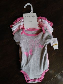 New! 0-3 Months Calvin Klein Onsies