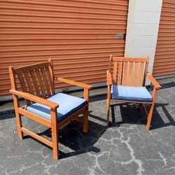 Teak Patio Chairs (2)