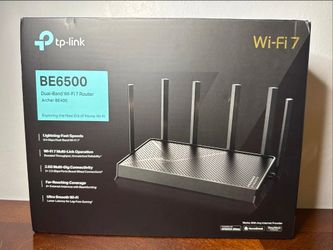 TP-Link Archer BE400 BE6500 Dual Band WiFi 7 Router 2.5Gbps Ports