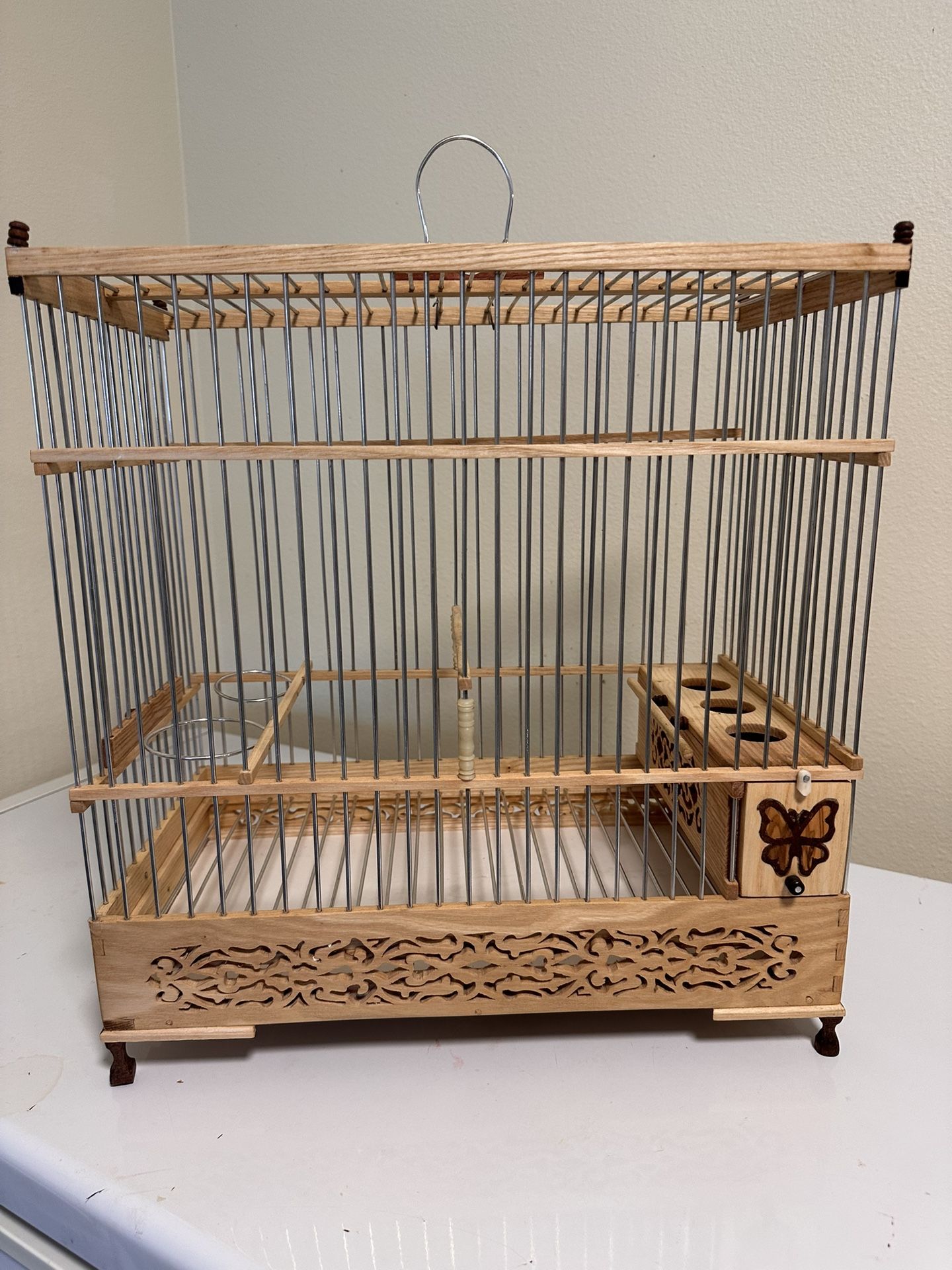 Tunisian Hand Made Wooden Bird Cage