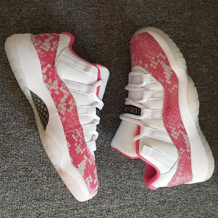 jordan 11 low top pink snakeskin