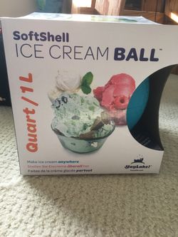 Soft shell ice cream ball