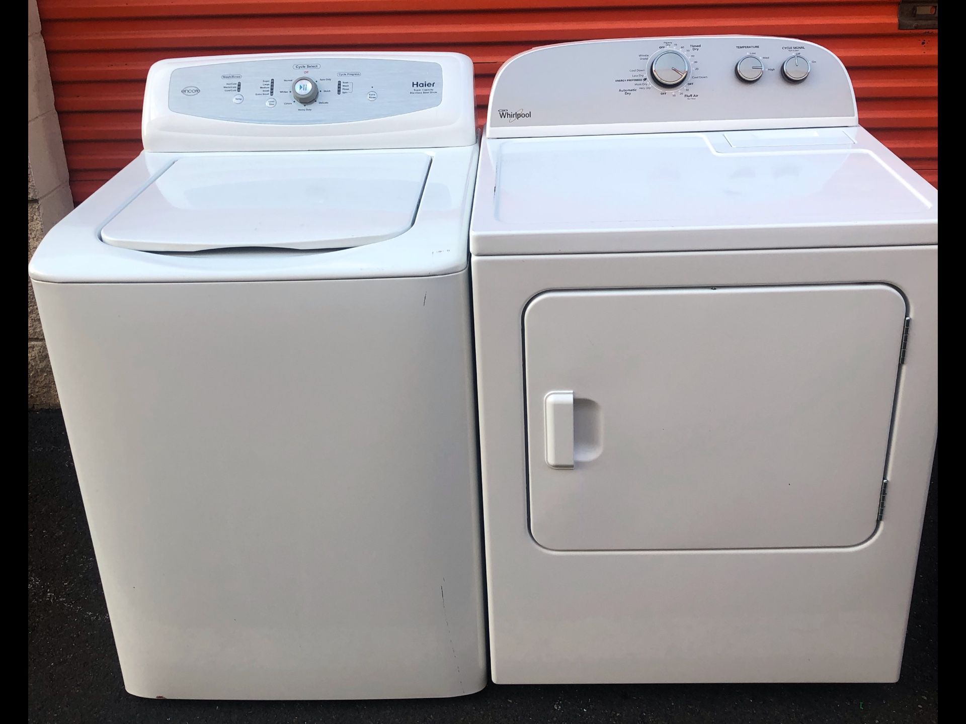 Delivered Whirlpool Washer & Dryer