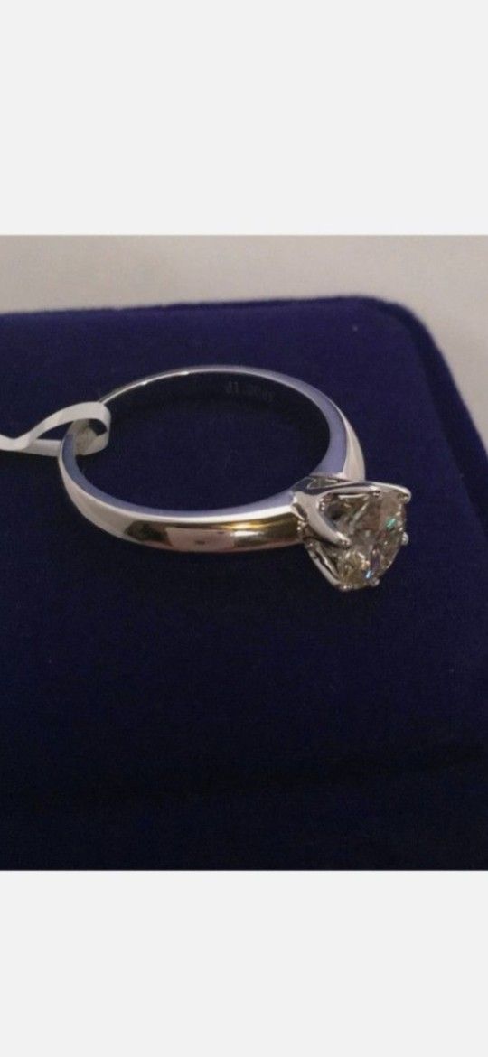 SPARKLING 1 CT SOLITAIRE MOISANITE ENGAGEMENT RING SIZES 5-9