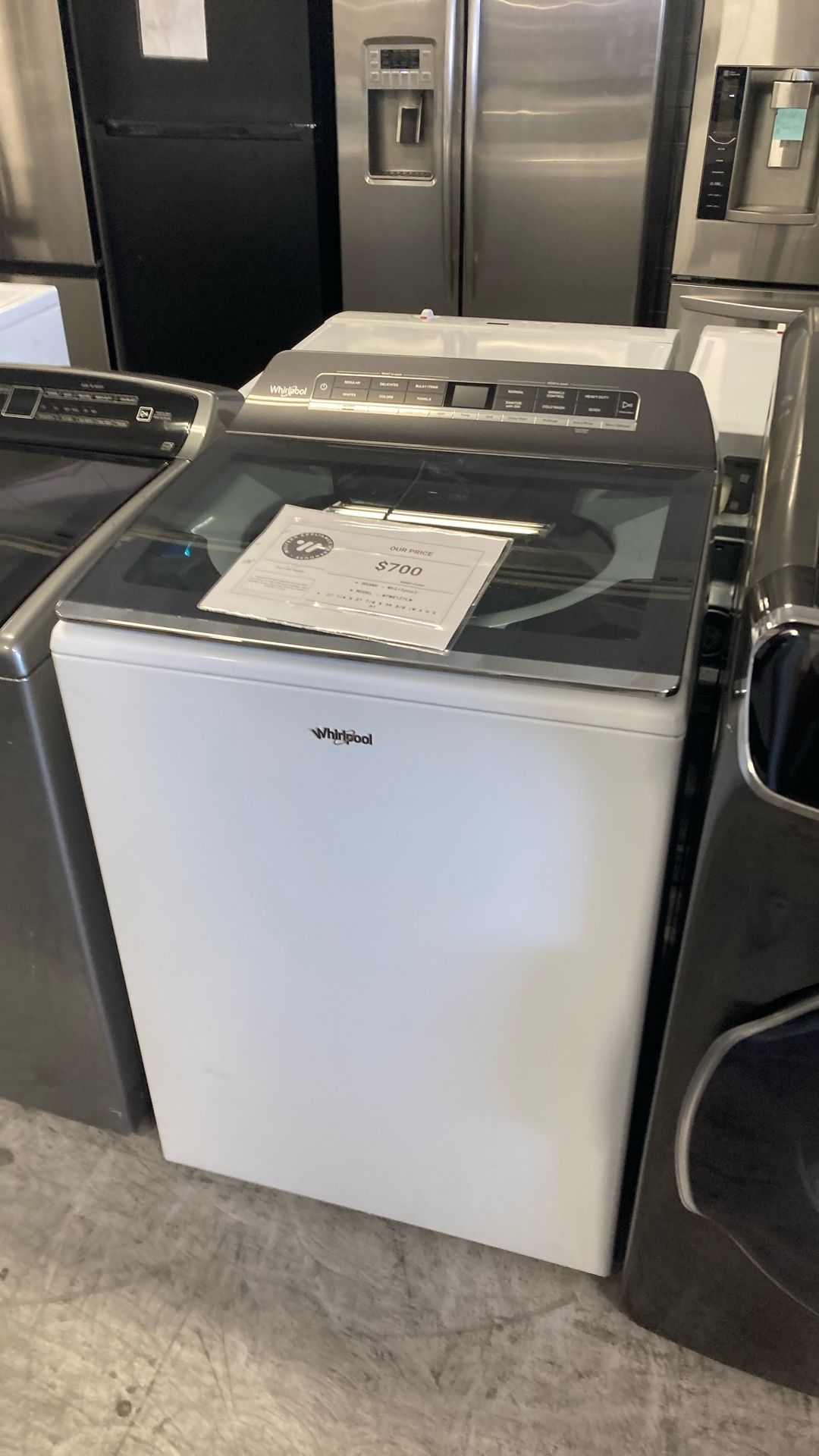 Whirlpool Smart Top Load Washer 2 In 1 Agitator