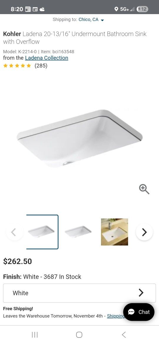 White Ceramic Sink