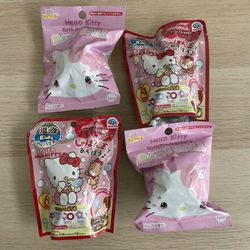 Hello Kitty Bath Balls Lot of 4 Surprise Toy Inside Bought in Japan