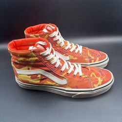 Vans Orange and yellow camouflage high-top sneakers, Men’s Size 7.5, Women’s 9