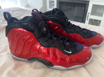 Metallic Red Foamposite Nike Shoes Size 6.5 Youth 