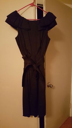 BCBG black dress with belt