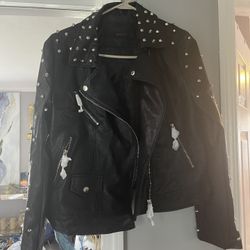Faux Leather Biker Jacket 