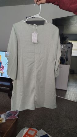 Mint Green Short Sleeve Mini Dress