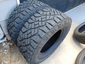 2 Used LT 325 65 18 Goodyear Wrangler Duratrac Tires 14/32nds Date 2023