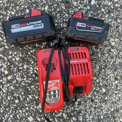Milwaukee M18 Batteries And Rapid Charger