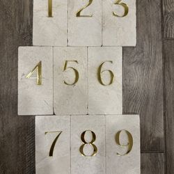Wedding table numbers (stone)