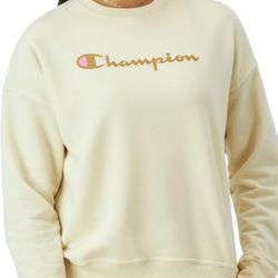Tan Champion Crewneck Sweatshirt Size Medium