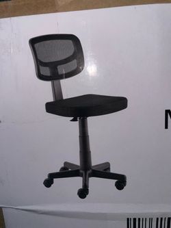 Black Mesh Armless Office Desk Chair