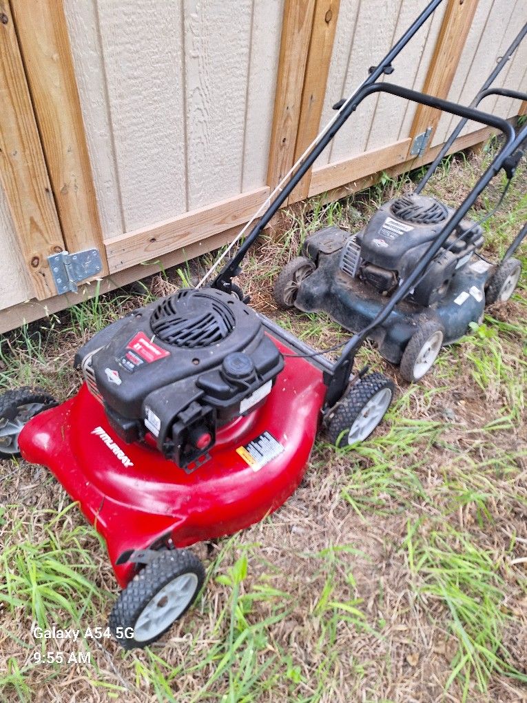 2  Lawn Mowers, Not Running , For Parts Or Repair