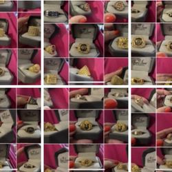 Beautiful Men’s 14K Gold Plated Rings For Sale .. Only $65 Each Various Sizes 7-13 And Various Styles