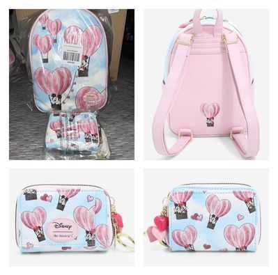 NWT, Disney Her Universe Mickey Balloons Mini backpack and wallet