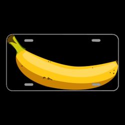 License Plate Novelty Car Front Banana Yellow Fruit Tropical Fruit