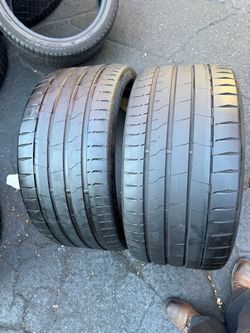 2 tires 295-35-21 continental 70% tread life $180 for 2 mounted and balanced