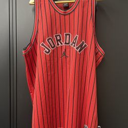 RARE🔥 Sz XXL- Jordan 20th Anniversary Pinstripe Jersey Chicago Red 85-20-05