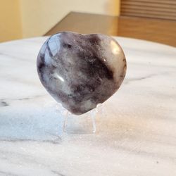 2" Approximately Nature Stone Heart Quartz Crystal 