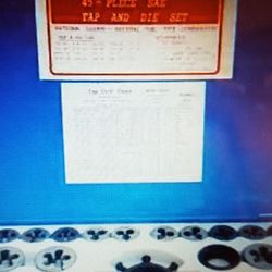 45 piece SAE Tap and Die set, Brand New.