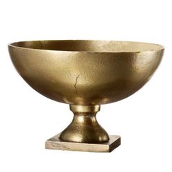 ($47.99 At Wayfair) Rosdorf Park Antique Brass Pedestal Bow