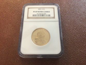 2001 PF69 Ultra Cameo Sacagawea Dollar - NGC Graded