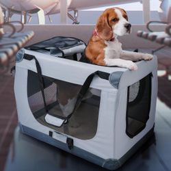 Folding Large Dog Carrier (27.5"x20.4"x19.6"), Pet Carrier, Soft Dog Crate