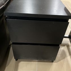 IKEA Black Brown Set Of 2 Nightstands 