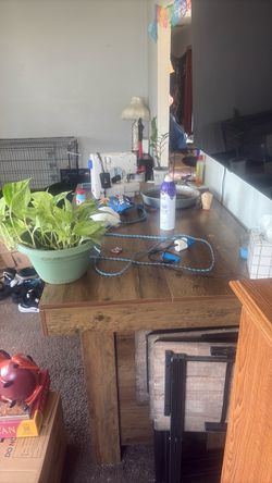 Island and  dining table with 4 chairs