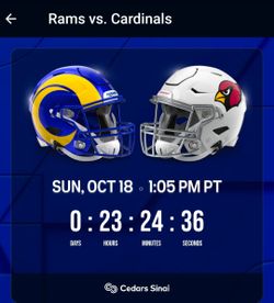Rams vs Cardinals 10/18/2026 @ 1:05pm