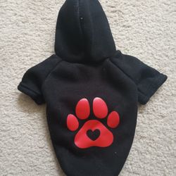 DOG/CAT PAW PRINT HEART HOODIE SIZE X-SMALL