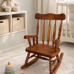 Vintage Mid-Century Child’s Maple Rocking Chair - Colonial Arrow Back Windsor Style Nursery Rocker