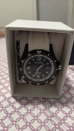 Skechers Men's 'The Harriman' Quartz Metal and Silicone Casual Watch, Color:White (Model: SR5070) waterproof