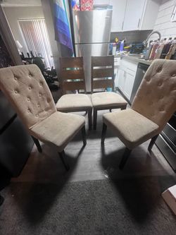 Dining room table and chairs