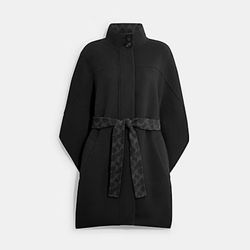 DOUBLE FACE WOOL CAPE (COACH ) BLACK