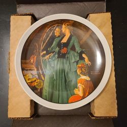 Antique ~ Norman Rockwell ~ "Grandma's Courting Dress" collector's plate