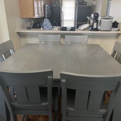 Gray Dining Room Table And Chair Chairs