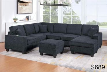 Sectional sofa with ottoman