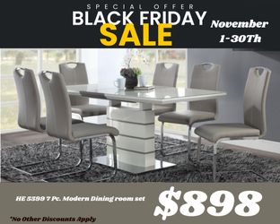 Modern 7 Pc Dining Room Set FREE DELIVERY 